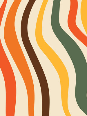 Moderne print van golfbewegingen