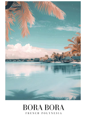 Bora Bora palmboom en water