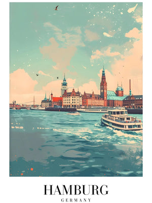 Iconische Hamburg stadsprint