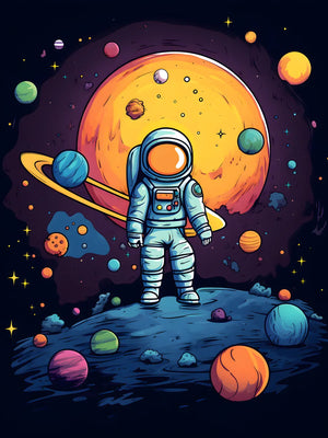 Ruimtelijke kunst van een astronaut