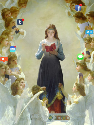 Mysterieus tafereel van engelen