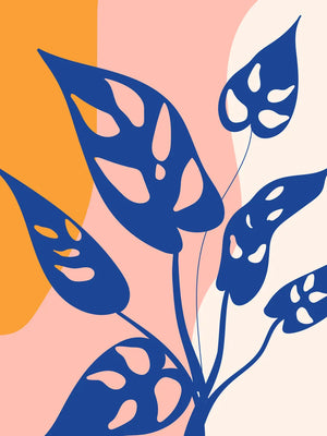 Kleurrijke bladeren op muur