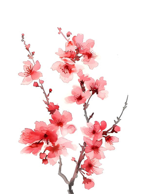 Zachte lentebloesem kunstprint