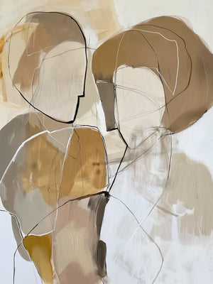 Moderne print met warme kleuren