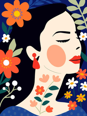 Kleurrijke vrouwenillustratie