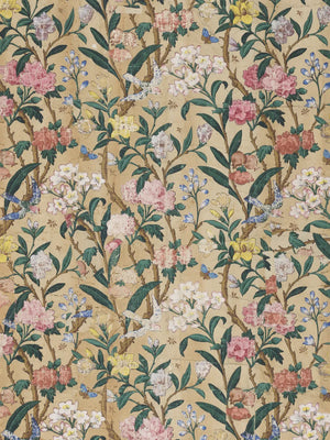 Vrolijke flora op crèmekleurig