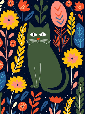 Decoratie van katten en planten