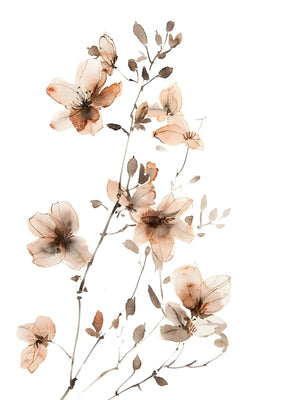 Prachtige aquarel bloemenprint