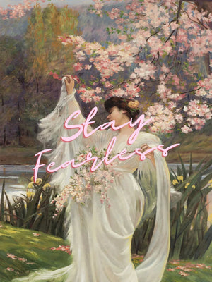 Vrouw met bloemen in hand