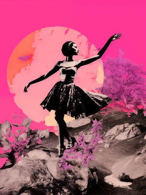 Kunstwerk van dansende vrouw