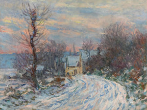 Sneeuwbedekte boom en huis