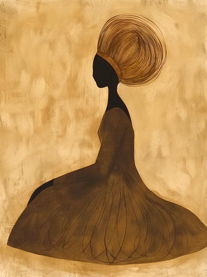 Kunstwerk met krachtige silhouet