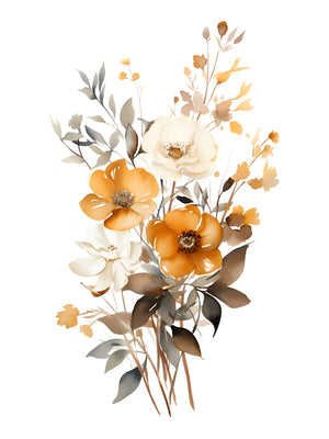 Aantrekkelijke kunstprint van bloemen