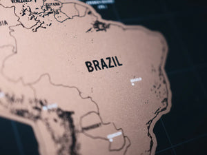 Kaartillustratie van Brazilië