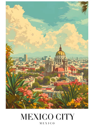 Vibrant stadslandschap van Mexico