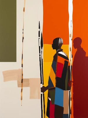 Moderne kunst met Senegalees thema