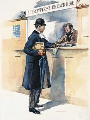 Mensen bij inschrijfbureau