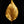 Elegant gouden blad op zwart