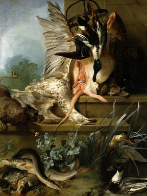 Kunstwerk met jachttaferelen