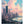 Schilderij van stad bij zonsondergang