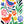 Vrolijke kunst met bloemen en vogels