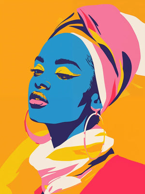 Abstract portret van vrouw