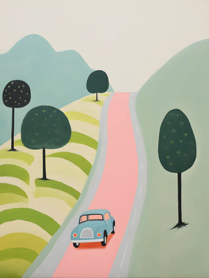 Kleurrijke landschapsillustratie