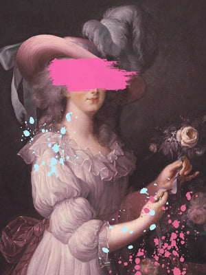 Kunstwerk met vrouwelijke figuur