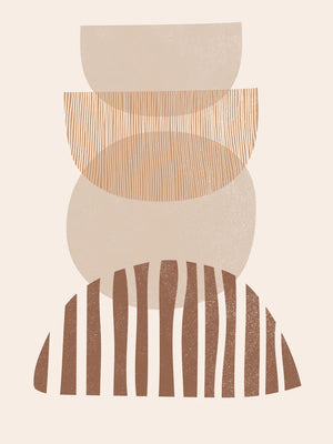 Minimalistische print met neutrale kleuren