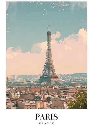 Romantische stadscène met Eiffeltoren