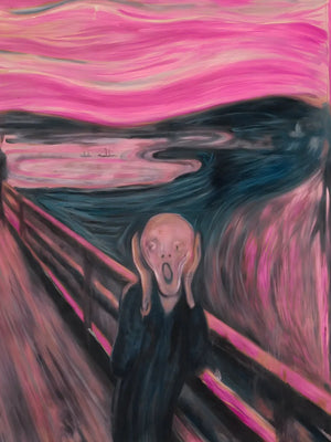 Kunstwerk van angst en emotie