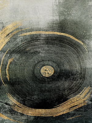 Kunstwerk van aarde- en goudtinten