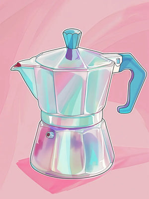 Moderne moka pot met unieke uitstraling