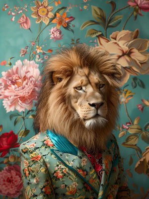 Elegant portret van een leeuw