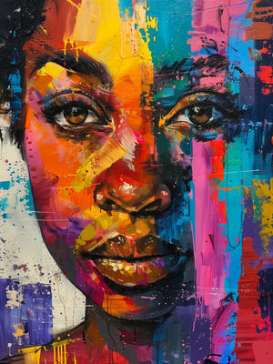 Expressieve moderne kunstprint