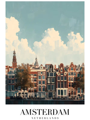 Schilderachtige Amsterdamse stadsgezicht