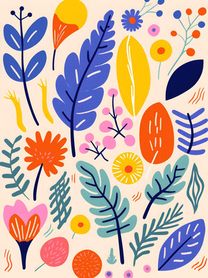 Creatieve botanische kunstprint