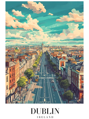 Luchtfoto van Dublin stad