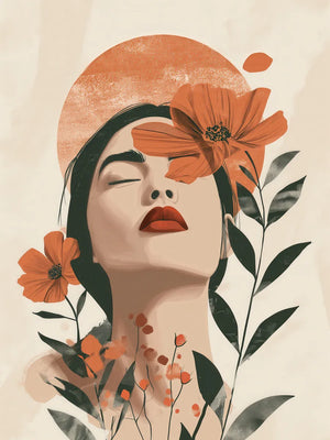 Moderne kunst van vrouw en natuur