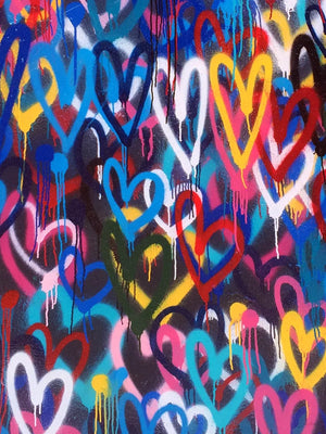 Vibrerende kleuren op canvas