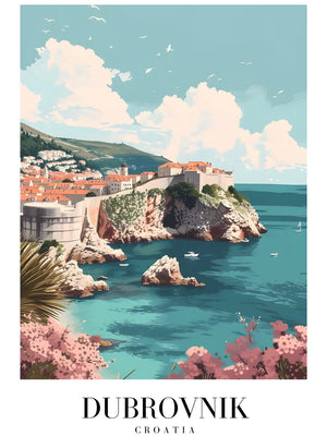 Kunstprint van Dubrovnik kust