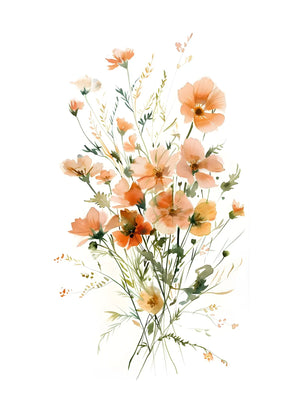 Detailrijke bloemen in zachte tinten