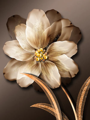 Bloemmotief met luxe uitstraling