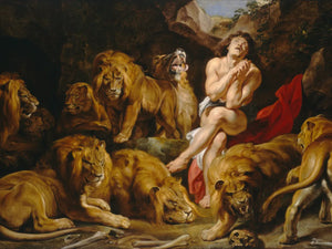 Daniel omringd door leeuwen