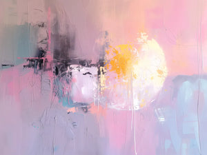 Kleurrijke schildering met een zon