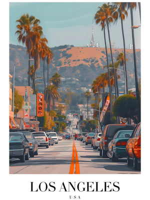 Kunstprint van Los Angeles boulevard