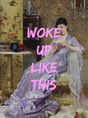 Lila jurk en vintage sfeer