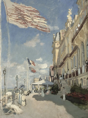 Schilderij van drukke boulevard