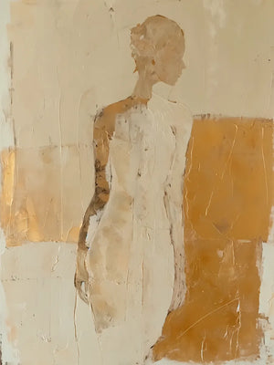 Minimalistische kunst met goud