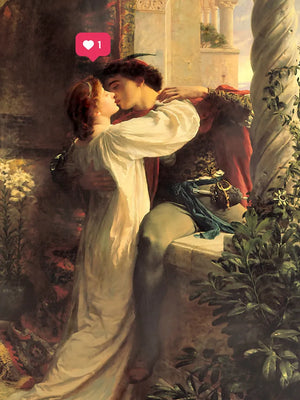 Romantisch schilderij van koppel